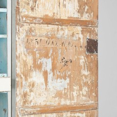 19th Century Swedish Gustavian Pine Wedding Cabinet in Gray Painted Finish