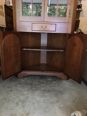 Fruitwood Corner China Cabinet