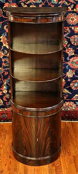 Flame Mahogany Curved Cabinet