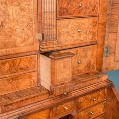 Queen Anne Trumeau Antique Walnut Oak United Kingdom Circa 1705 Original