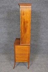 Late 19th century Satinwood Narrow Georgian Vitrine Display Cabinet