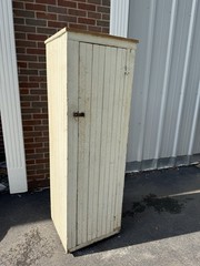 Antique Primitive Beadboard Jelly Cupboard Vintage Storage Pantry Cabinet White