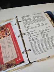 Vintage Recipe Estate Collection Wood RECIPE BOX & Methodist Binder Handwritten