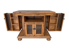 BROYHILL ATTIC HEIRLOOMS DISTRESSED OAK MEDIA CABINET – TV CABINET