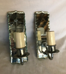 VTG Mid Century Medicine Cabinet Mirror Niche Pair Sconces Bathroom Set 1844-24B