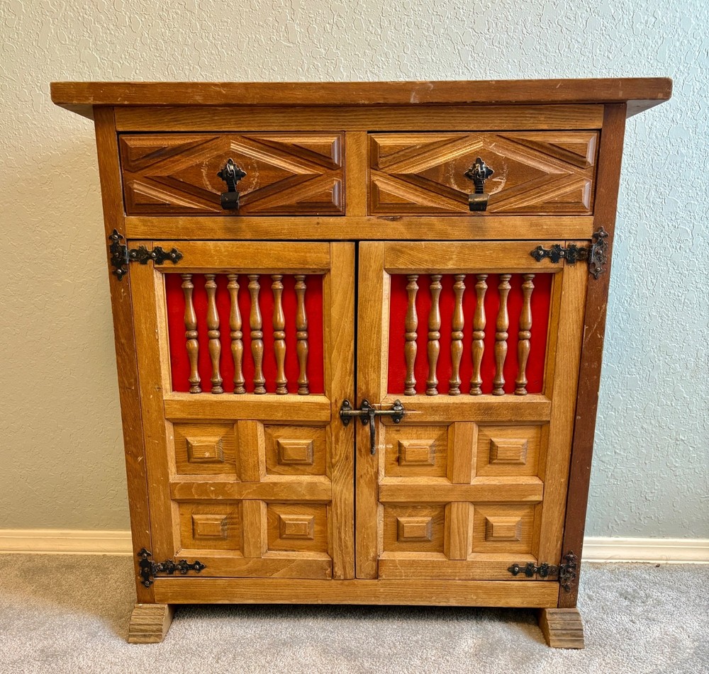 Spanish Style Walnut Cabinet
