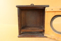 Vintage Clock Antique Wood Box Case for Alarm Clock Wall Cupboard Chest 1950s.