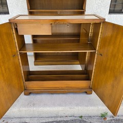 1930s Karges Country French Walnut Pullout Folding Service Bar