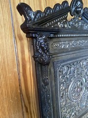 Antique Renaissance Style Wall Safe Bronze Wall Mount Cabinet Lock Box Lions