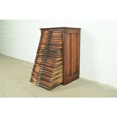 Antique Oak Architect’s Blueprint Flat File Cabinet by Hamilton, Circa 1900