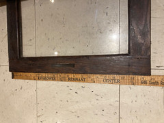 ANTIQUE OAK MERCANTILE CABINET SLIDING GLASS DOORS PAIR