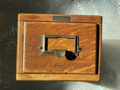 H P POPE Stationers Birmingham Vintage Oak Index Card Filing Drawer Cabinet Unit