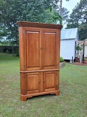 Southern Cherry Corner Cupboard Shop Made 20thc