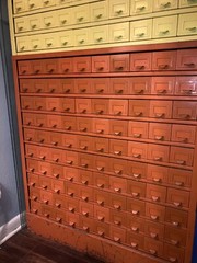 Collectible Vintage HOBART 100 Drawer Small Part File Cabinet *Yellow Unit Only