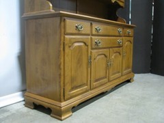 Ethan Allen “Heirloom” Two Piece Buffet / Open China Cabinet; Near Mint to Mint