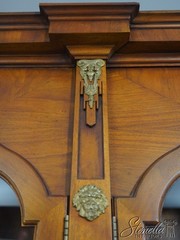 72228: Vintage Large Georgian Style Walnut Bookcase Display Cabinet