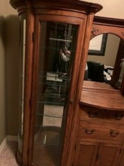 Antique English Barber Cabinet
