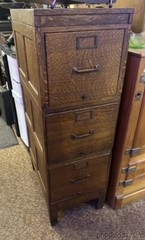 Beautiful Antique Paneled Oak File Cabinet Globe Sectional Stacking Cabinet 51″H