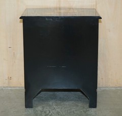 DECORATIVE CHINESE CHINOISERIE GEISHA GIRLS LACQUER SIDE CABINET SOAPSTONE