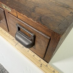 Rare Vintage Globe Wernicke Oak Card Catalog File Cabinet 2 Drawer Storage