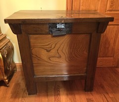 Korean Elmwood Rice Chest Storage Bin Tansu Altar Cabinet