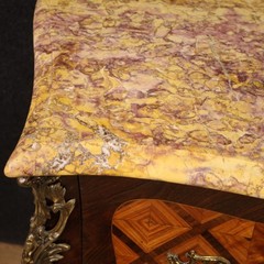 French inlaid commode furniture dresser 2 drawers Louis XV style marble 900
