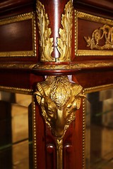 19th Century French Louis XVI Style Mahogany Bronze Mounted Cabinet Vitrine