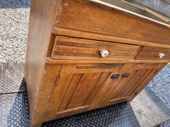 antique Paint decorated dry sink step back cupboard folk art pa 1860 primitive