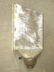 Vintage Kitchen Cabinet Metal Flour Bin; Wood Door & Sifter Crank