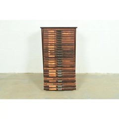 Antique Oak Architect’s Blueprint Flat File Cabinet by Hamilton, Circa 1900