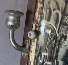 Vtg Mid Century Metal Recessed Medicine Cabinet Chrome Sconces Old Hotel 415-25B
