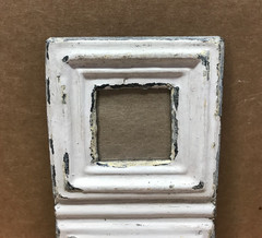 VTG 5×11 Multi Double White 3″ Photo Tin Ceiling Metal Picture Frame Old 646-26B