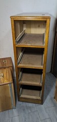 Vintage National Mt. Airy Solid Oak Wood 4-Drawer File Cabinet Mission Style