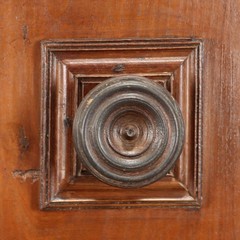 Ancient Cupboard Double Étagère Early XVII Century Walnut Paneled Doors