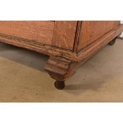 Antique Mission Oak Arts & Crafts Standing Map Case, Circa 1900