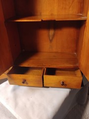 Fab Antique Arts & Crafts Wood Dutch Wall Cabinet Intricate Hd/Carved MUST SEE