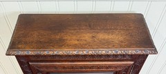 Antique French Breton Jam Cabinet Cupboard Storage Drawer Carved Oak 19th C