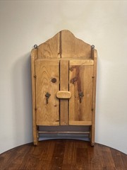 Primitive Handmade Wood Wall Cupboard Iron Hardware Medicine Cabinet Mexico