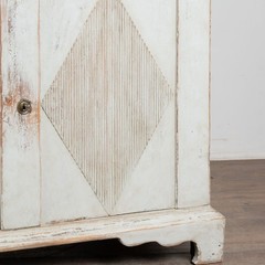 19th Century Swedish Gustavian Pine Wedding Cabinet in Gray Painted Finish