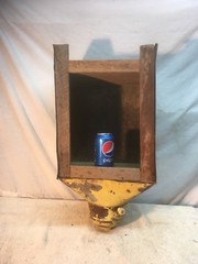 Primitve Kitchen Metal Cabinet Shelf Flour Bin Country Cottage Decor