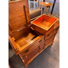 Sprague & Carleton Solid Rock Maple Dry Sink – Rare 1950s Keene, NH Cabinet