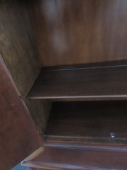 Chippendale Early 1920s Tall China Cabinet Cupboard with Brass Accent 6453