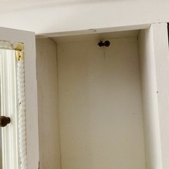 Vtg Exposures 5 Door Wall Cabinet Shelf White Made In Italy Miniatures Display