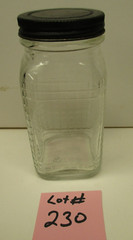 HOOSIER CABINET ORIGINAL SQUARE SPICE JAR LOT # 230