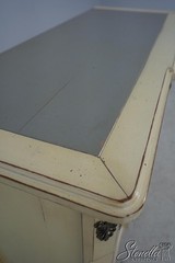 L60315: French Louis XV Paint Decorated Server Console Cabinet