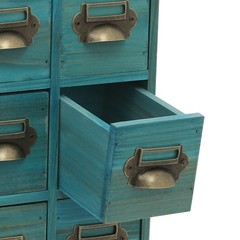 12 Drawers Vintage Tabletop Apothecary Storage Box Library Card Catalog Cabinet