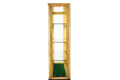 Pair of Carved Giltwood Antique Collector Display Cabinets by M. Grieve Co.