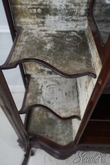 F67609: Antique Victorian Carved Mahogany Curio Display Cabinet