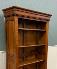 Vintage French Louis Philippe Bookcase Display Cabinet Cherry Mid 20th c