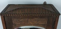 Antique Medicine Apothecary Pharmacy cabinet wall hanging beveled glass barn sty